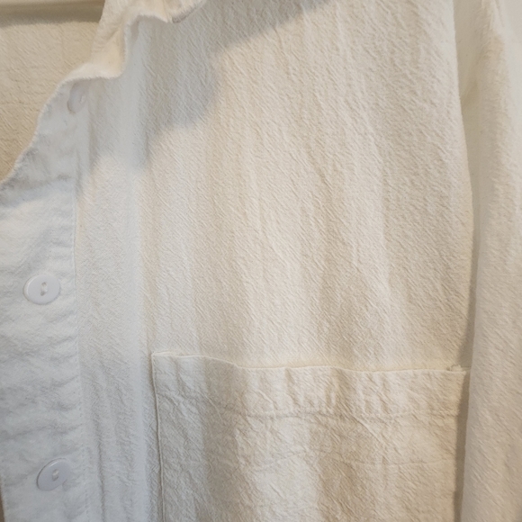 Genesis Crinkle Linen Longline Shirt - Picture 5 of 7